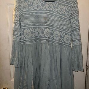 Floral Lace Long Sleeve Dress